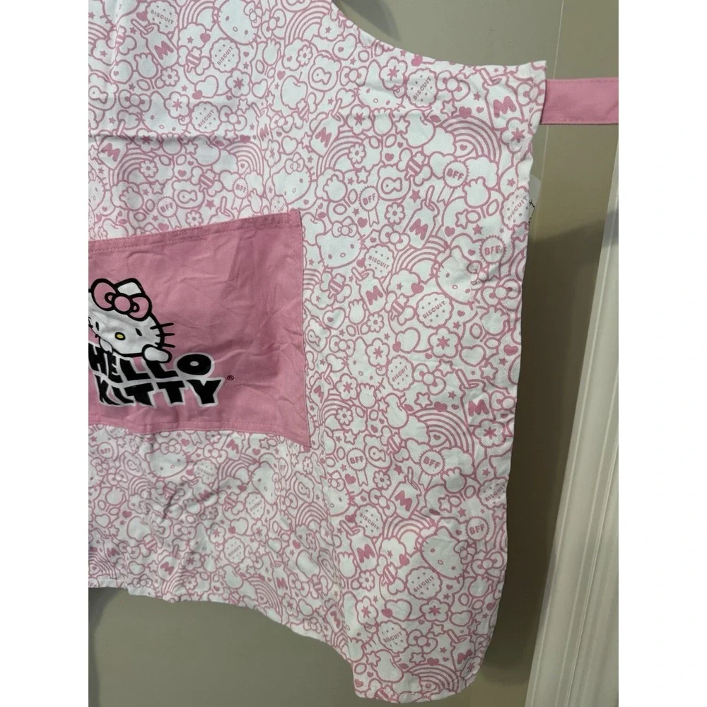 1pc Sanrio Hello Kitty Cute Canvas Apron with Pocket Back Apron ONE SIZE